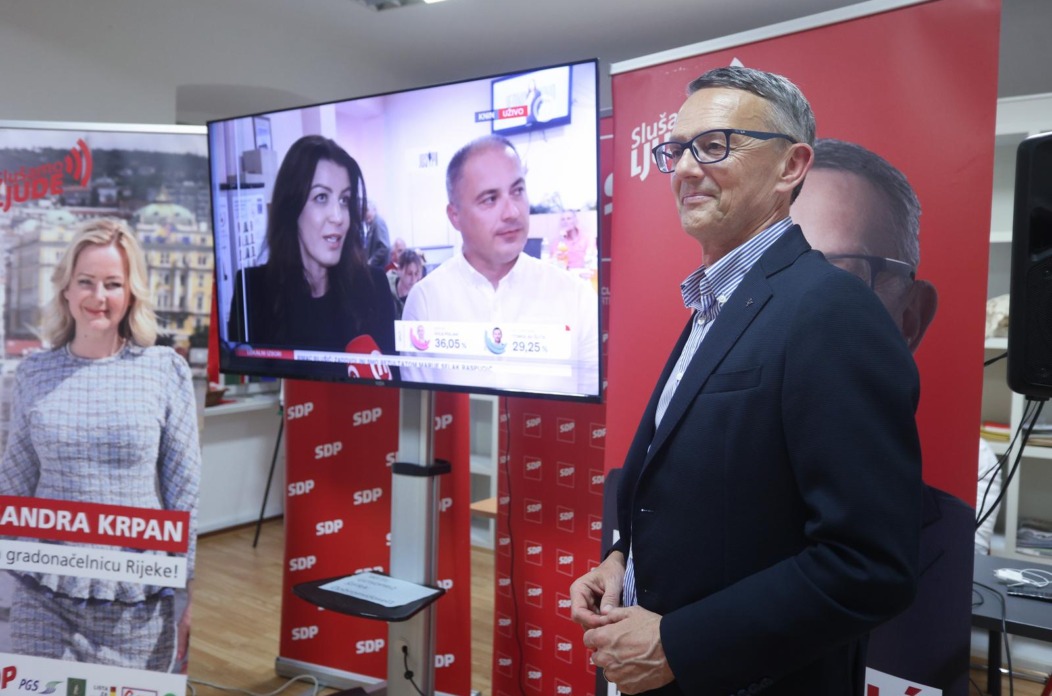 Rijeka: Doček izbornih rezultata u izbornom stožeru SDP-a
