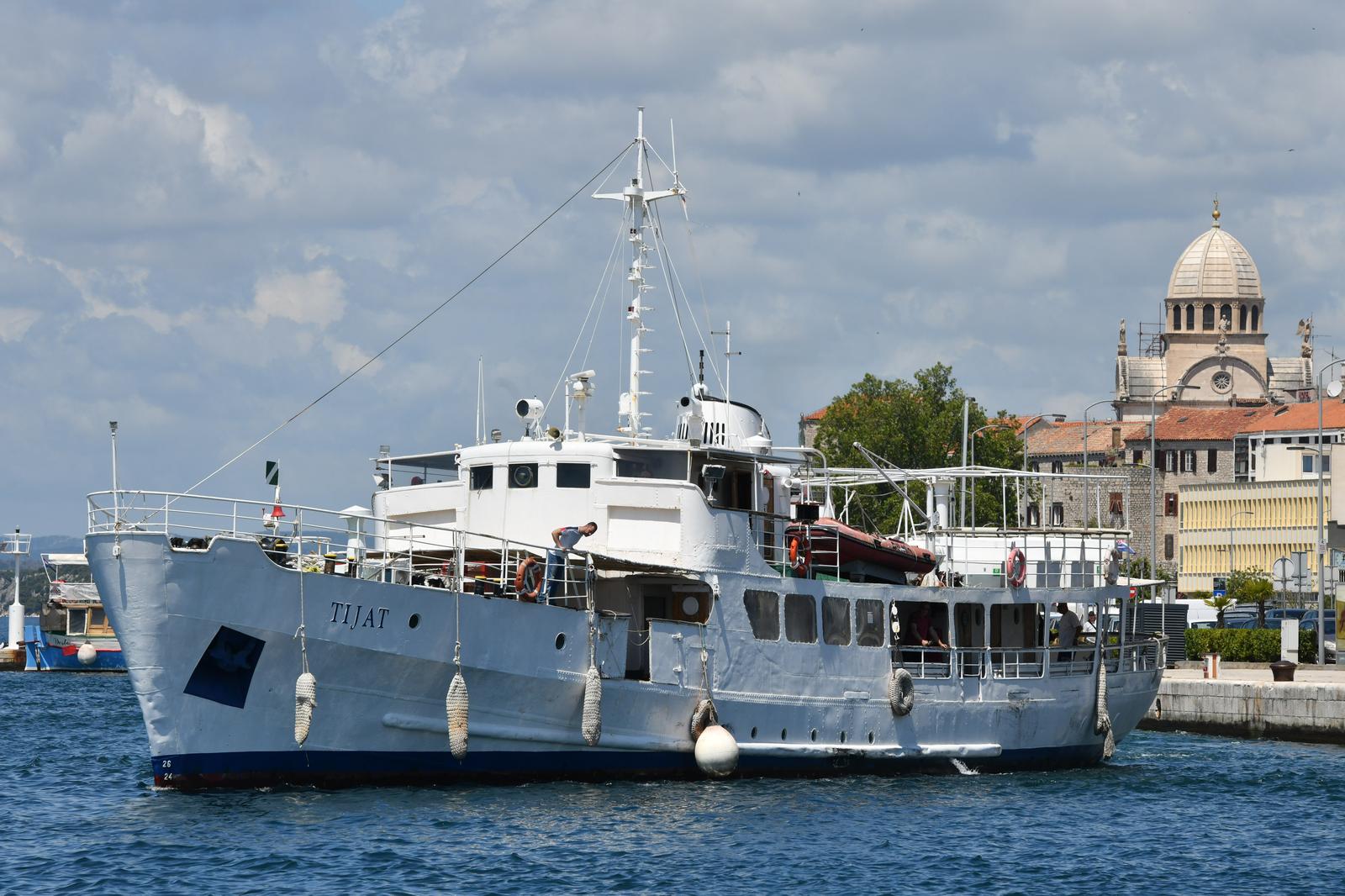 ibenik: Probna plovidba legendarnoga broda Tijat