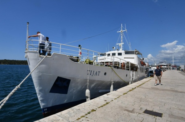 ibenik: Probna plovidba legendarnoga broda Tijat