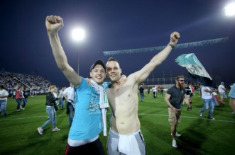 ARHIVA – 2017. Rijeka: Navija?i utr?ali u teren i s igra?ima proslavili povijesni naslov prvaka Hrvatske