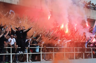Rijeka: Navijači na treningu nogometaša Rijeke Rijeka: Navijači na treningu nogometaša Rijeke
