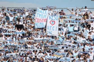 Rijeka: Navijači na susretu Rijeka – Slaven Belupo