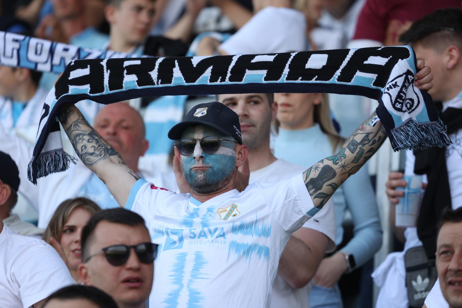 Rijeka: Navijači na susretu Rijeka – Slaven Belupo