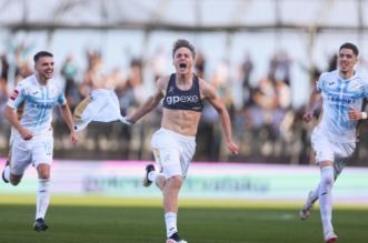 Rijeka: Toni Fruk zabija drugi gol za Rijeku u susretu sa Slaven Belupo