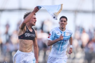 Rijeka: Toni Fruk zabija drugi gol za Rijeku u susretu sa Slaven Belupo