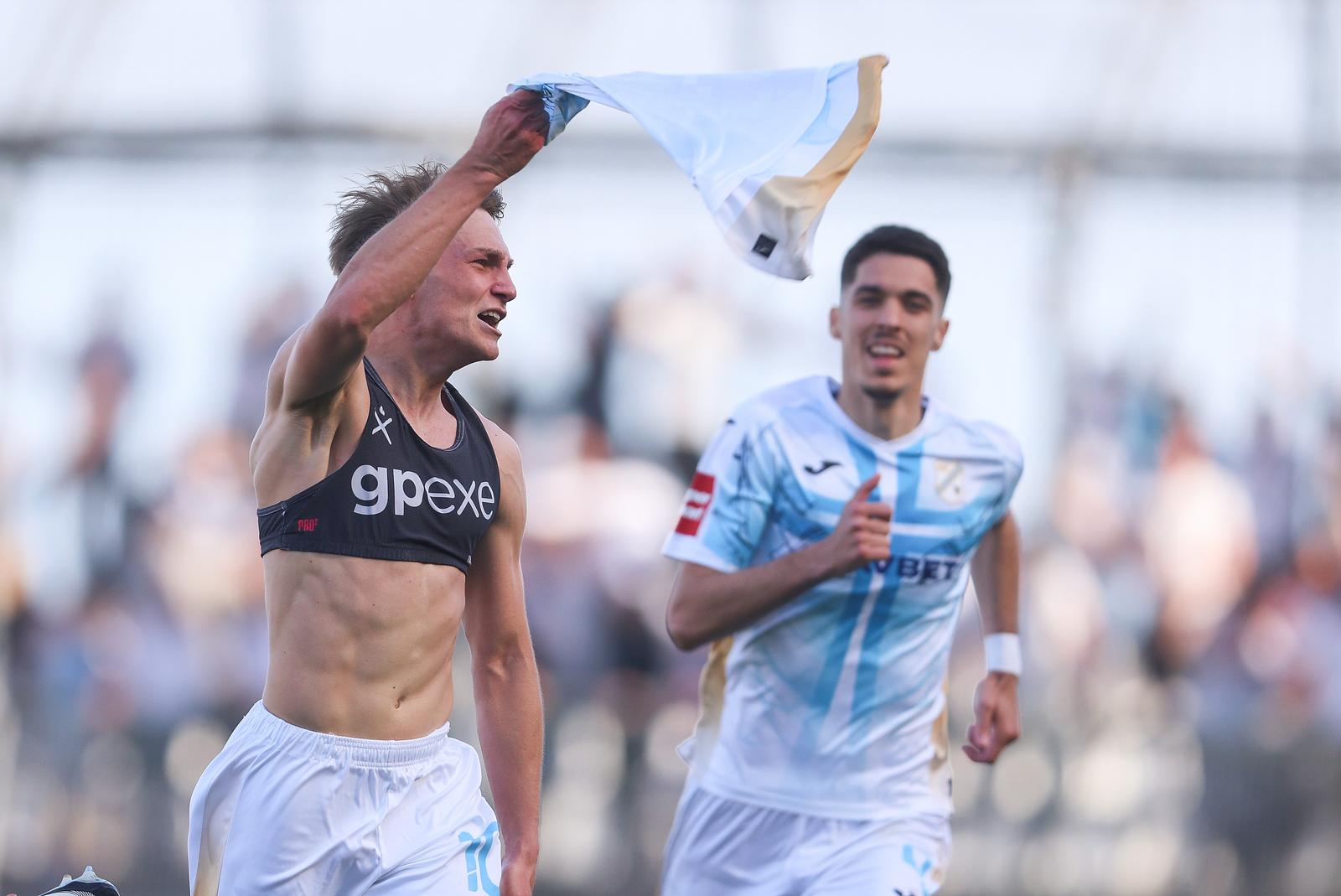 Rijeka: Toni Fruk zabija drugi gol za Rijeku u susretu sa Slaven Belupo