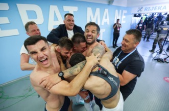 Igrači Rijeke slave osvajanje prvenstva Hrvatske