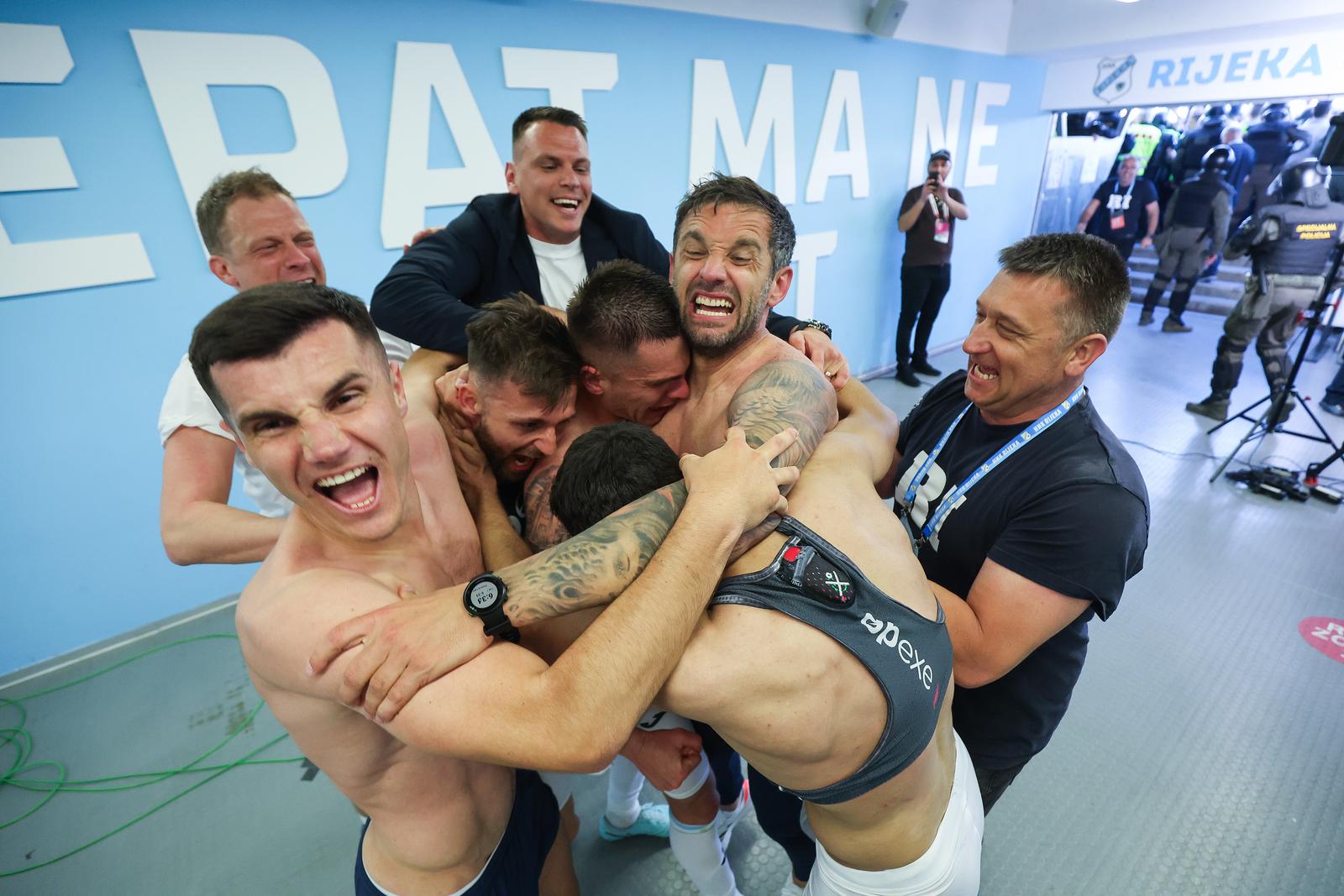 Igrači Rijeke slave osvajanje prvenstva Hrvatske