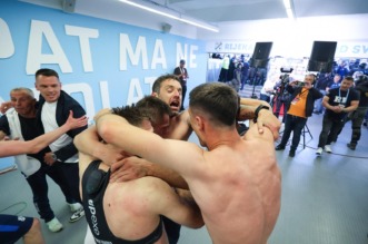 Igrači Rijeke slave osvajanje prvenstva Hrvatske