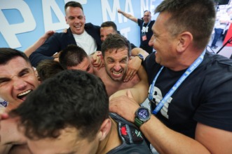 Igrači Rijeke slave osvajanje prvenstva Hrvatske