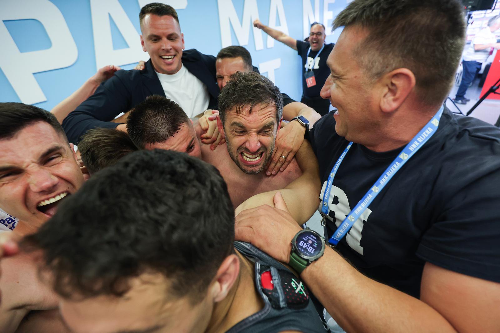 Igrači Rijeke slave osvajanje prvenstva Hrvatske