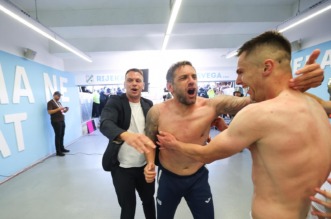 Igrači Rijeke slave osvajanje prvenstva Hrvatske