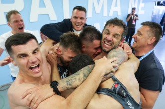 Igrači Rijeke slave osvajanje prvenstva Hrvatske