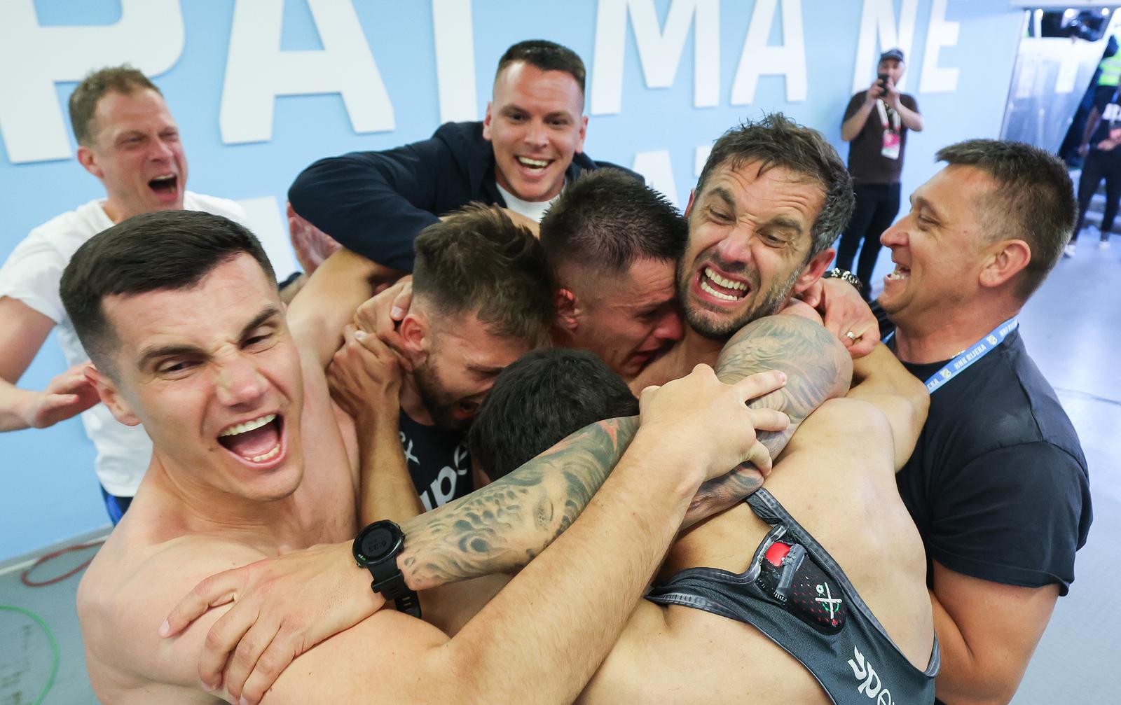 Igrači Rijeke slave osvajanje prvenstva Hrvatske