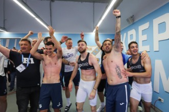 Igrači Rijeke slave osvajanje prvenstva Hrvatske