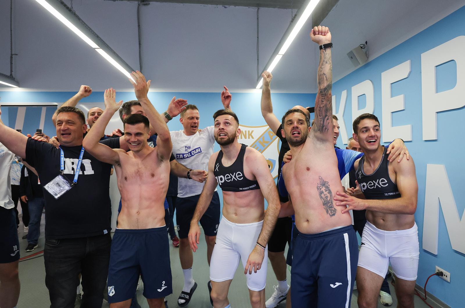 Igrači Rijeke slave osvajanje prvenstva Hrvatske