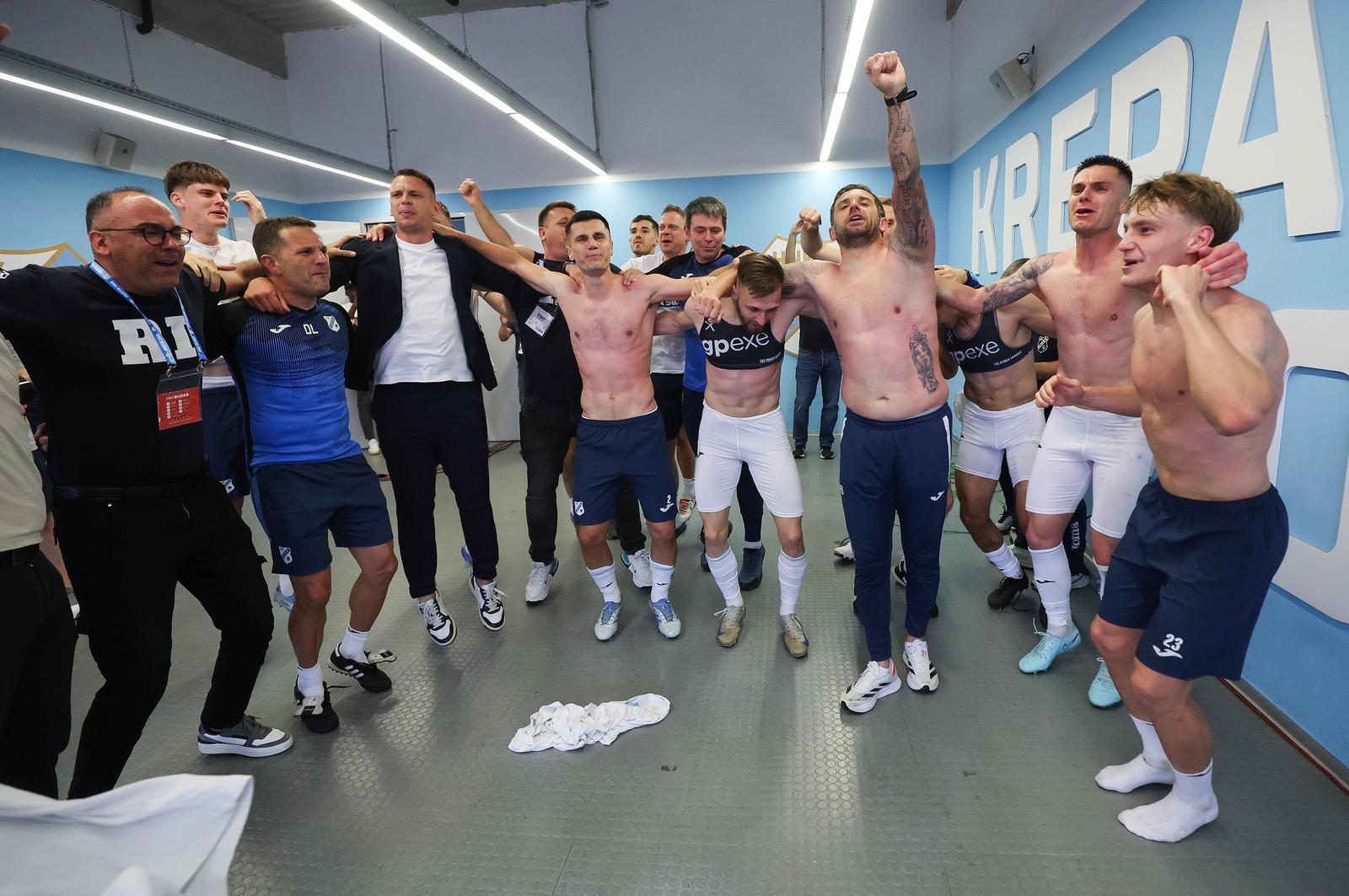 Igrači Rijeke slave osvajanje prvenstva Hrvatske