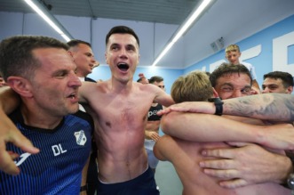 Igrači Rijeke slave osvajanje prvenstva Hrvatske