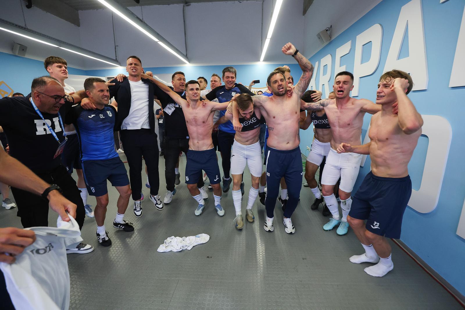 Igrači Rijeke slave osvajanje prvenstva Hrvatske