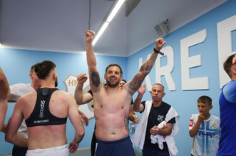 Igrači Rijeke slave osvajanje prvenstva Hrvatske