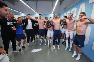 Igrači Rijeke slave osvajanje prvenstva Hrvatske