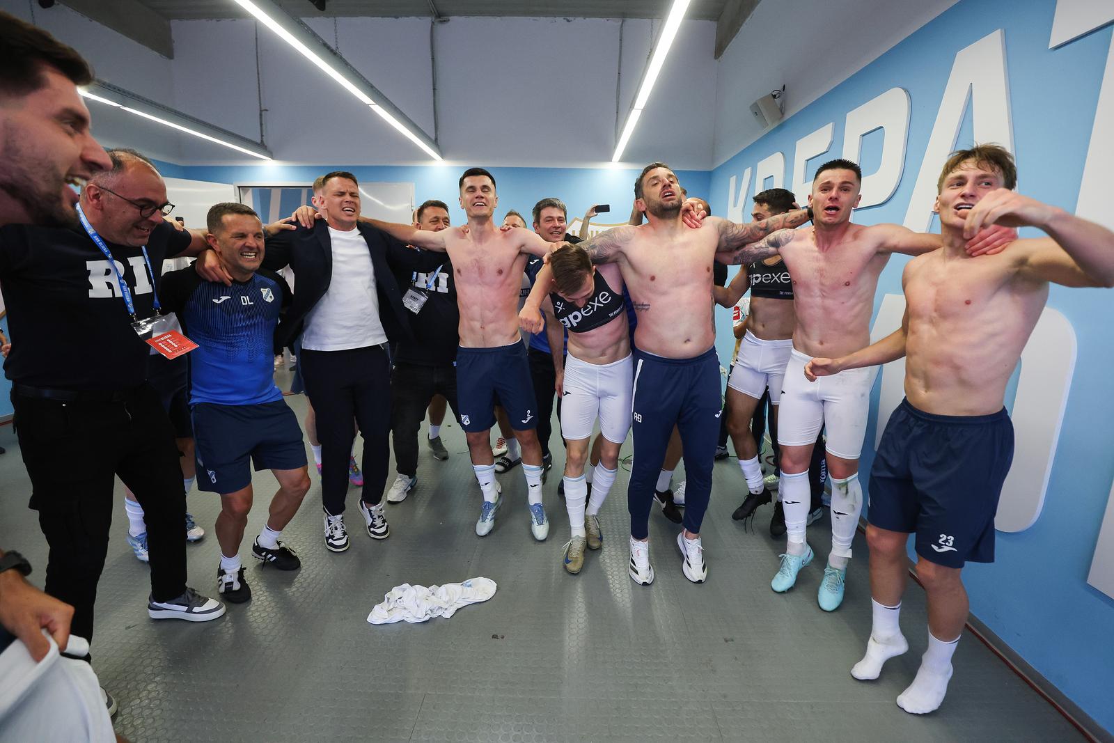 Igrači Rijeke slave osvajanje prvenstva Hrvatske