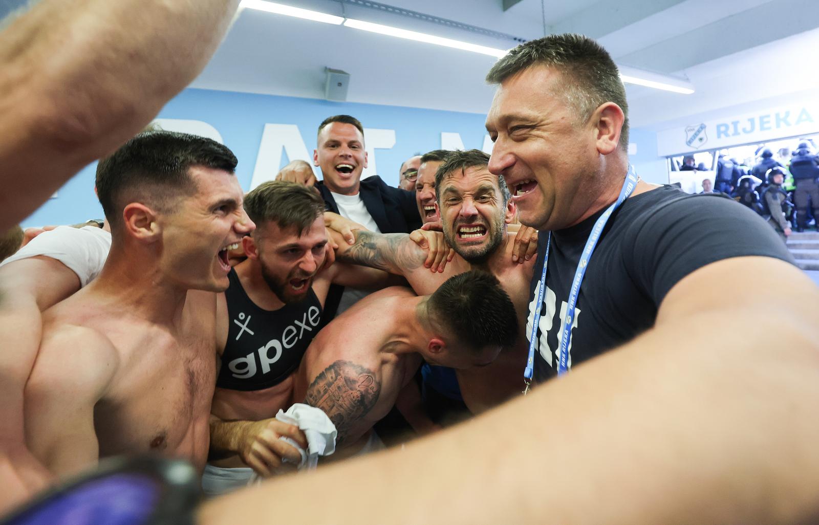 Igrači Rijeke slave osvajanje prvenstva Hrvatske