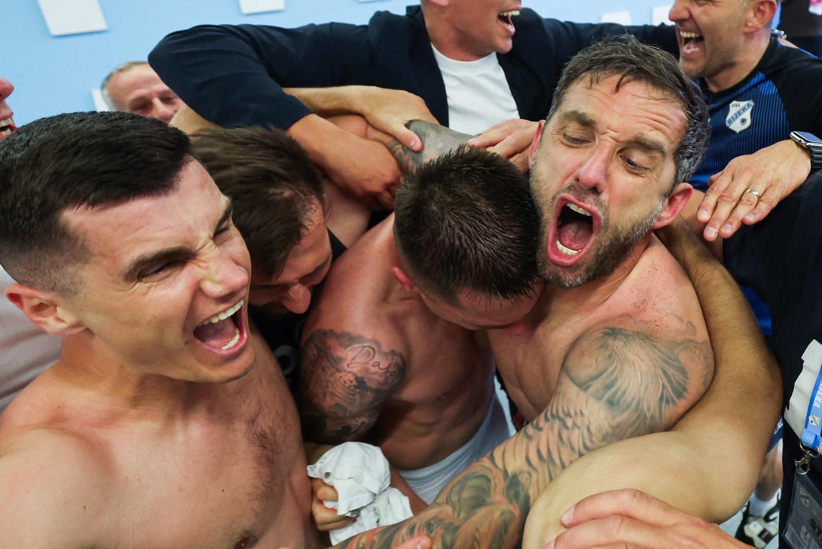 Igrači Rijeke slave osvajanje prvenstva Hrvatske