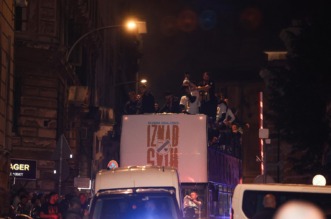 Igrači HNK Rijeka s navijačima na Korzu proslavili osvajanje prvenstva Hrvatske