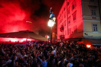 Igrači HNK Rijeka s navijačima na Korzu proslavili osvajanje prvenstva Hrvatske