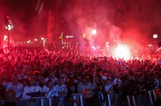 Igrači HNK Rijeka s navijačima na Korzu proslavili osvajanje prvenstva Hrvatske