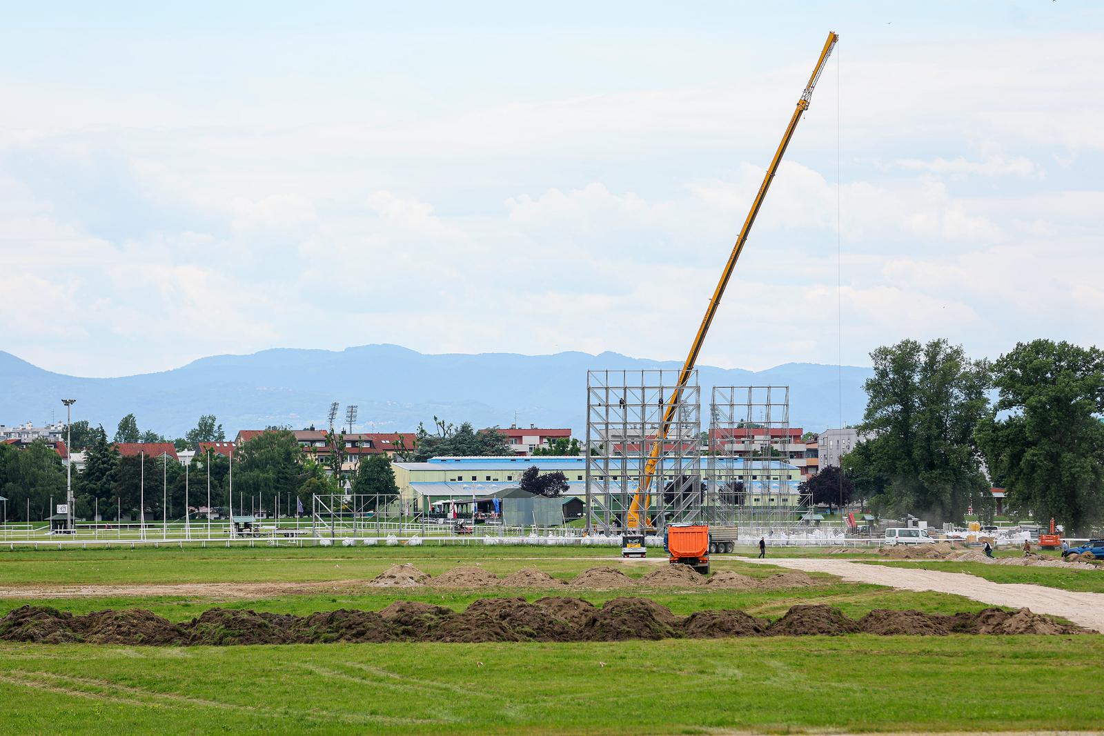 Zagreb: Radovi na Hipodromu za koncert Marka Perkovića Thompsona