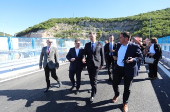 Rijeka: Premijer Plenković i ministar Butković obišli novi vijadukt na čvoru Orehovica Rijeka: Premijer Plenković i ministar Butković obišli novi vijadukt na čvoru Orehovica