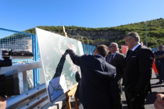 Rijeka: Premijer Plenković i ministar Butković obišli novi vijadukt na čvoru Orehovica Rijeka: Premijer Plenković i ministar Butković obišli novi vijadukt na čvoru Orehovica