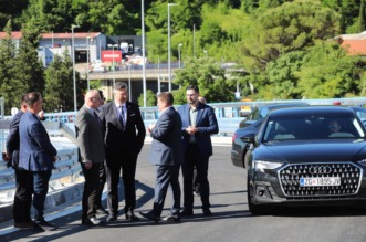Rijeka: Premijer Plenković i ministar Butković obišli novi vijadukt na čvoru Orehovica Rijeka: Premijer Plenković i ministar Butković obišli novi vijadukt na čvoru Orehovica