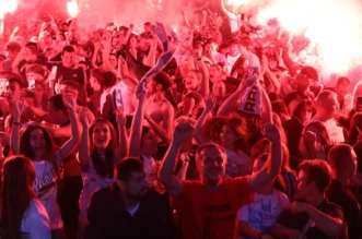 Rijeka: Navijači na Korzu slave osvajanje Hrvatskog nogometnog kupa Rijeka: Navijači na Korzu slave osvajanje Hrvatskog nogometnog kupa