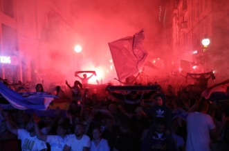 Rijeka: Navijači i Igrači Rijeke na Korzu slave osvajanje Hrvatskog nogometnog kupa