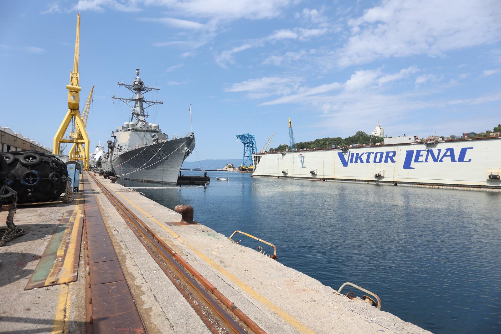 Rijeka: Posjet brodu Američke ratne mornarice USS Forrest Sherman u brodogradilištu Viktor Lenac