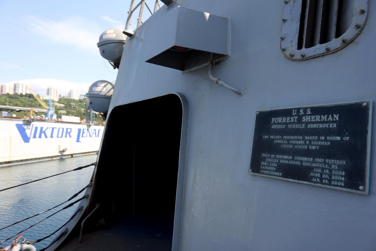 Rijeka: Posjet brodu Američke ratne mornarice USS Forrest Sherman u brodogradilištu Viktor Lenac