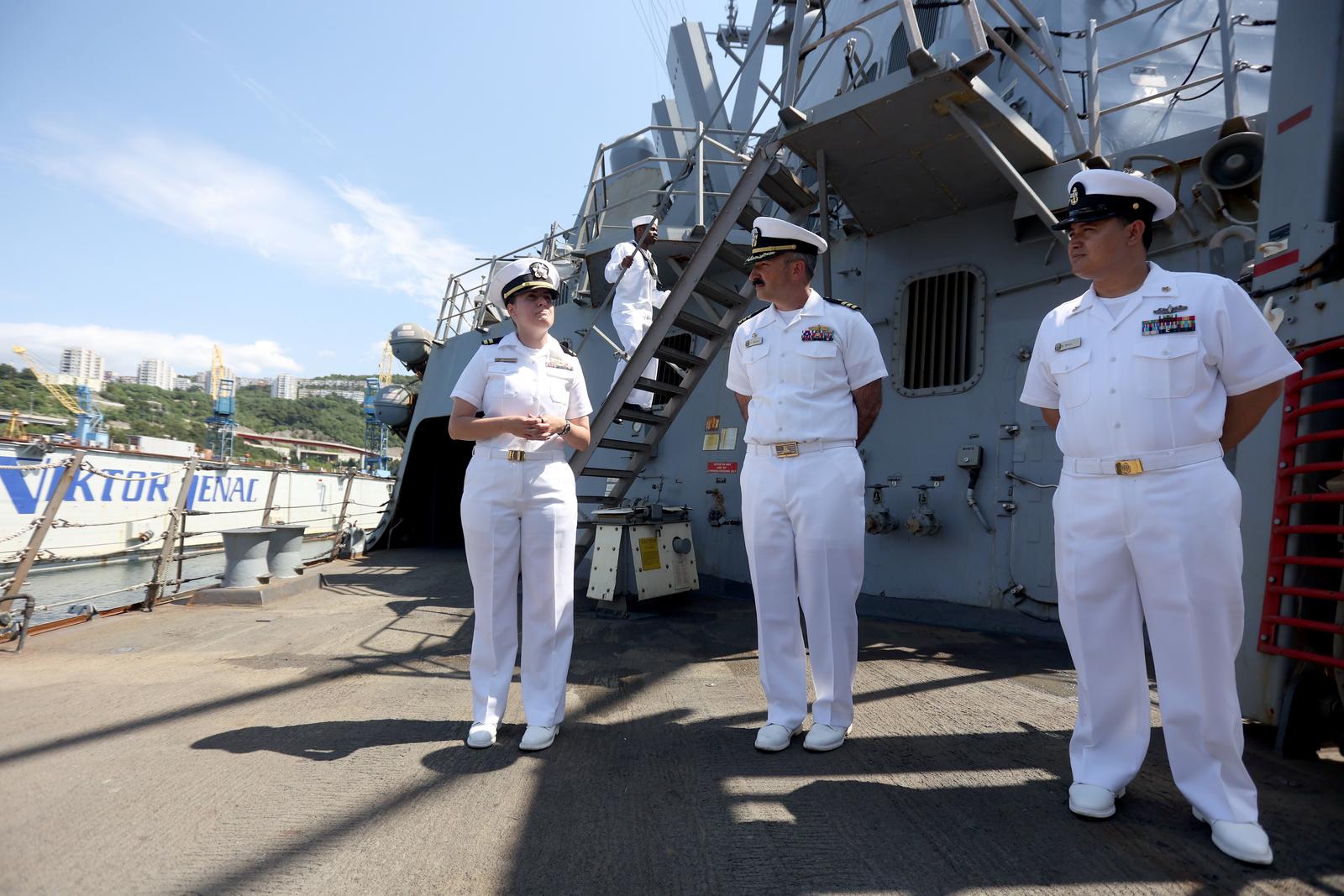 Rijeka: Posjet brodu Američke ratne mornarice USS Forrest Sherman u brodogradilištu Viktor Lenac