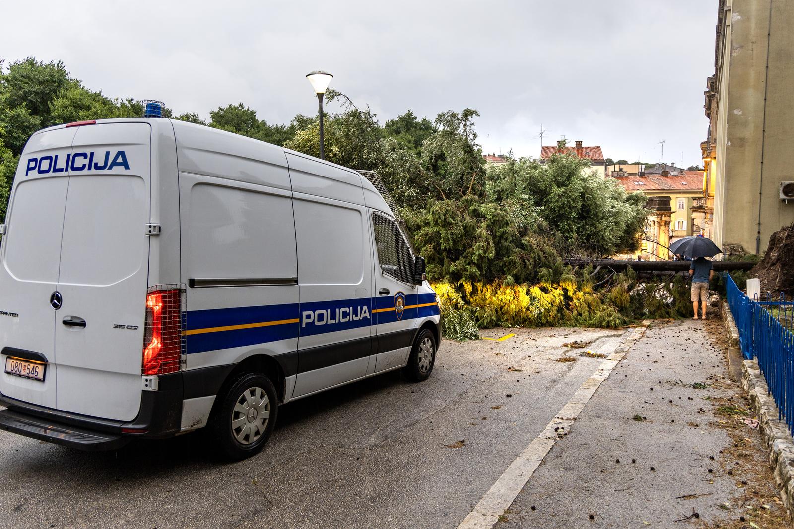 Olujno nevrijeme rušilo stabla u Puli Olujno nevrijeme rušilo stabla u Puli