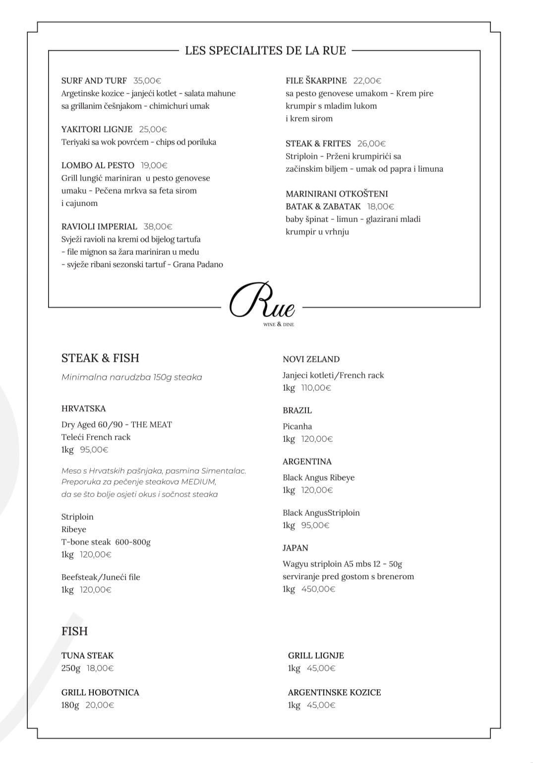 bistro rue 1 menu 13 bistro rue 1 menu 13