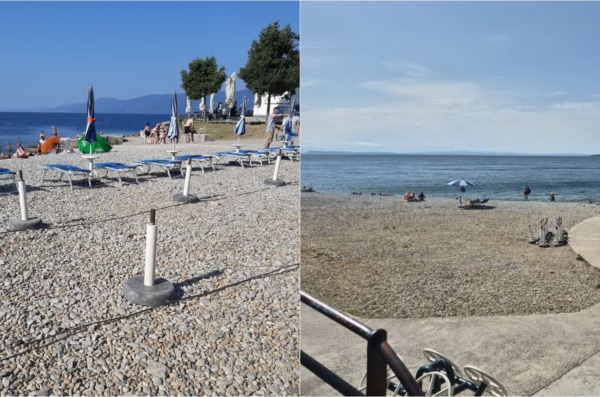 kantrida plaža ležaljke