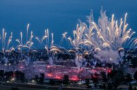 Zagreb: Pogled s Prisavlja na koncert Marka Perkovića Thompsona