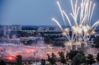 Zagreb: Pogled s Prisavlja na koncert Marka Perkovića Thompsona