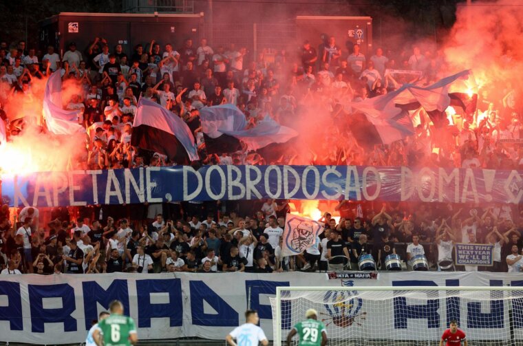 Rijeka: Navijači na utakmici drugog pretkola Lige prvaka, HNK Rijeka – FC Ludogorec
