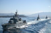 Split: Vježba Hrvatske ratne mornarice za vojni mimoplov