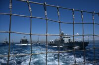 Split: Vježba Hrvatske ratne mornarice za vojni mimoplov