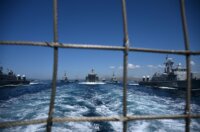 Split: Vježba Hrvatske ratne mornarice za vojni mimoplov