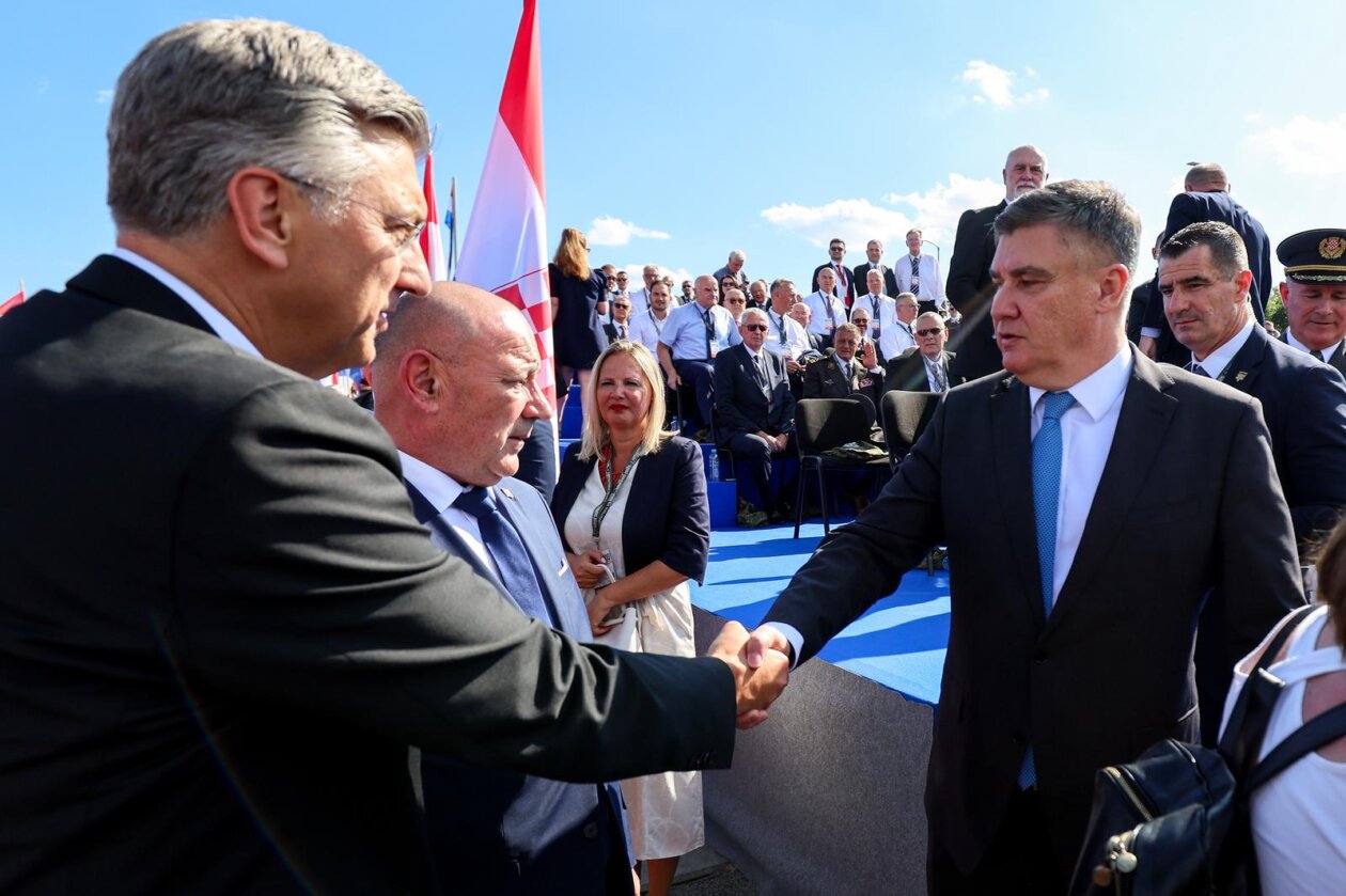 Zagreb: Predsjednik Milanović i premijer Plenković stigli na vojni mimohod u povodu 30. obljetnice VRO Oluja